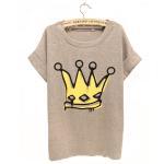 Big Royal Crown Watercolor T-shirt For Her