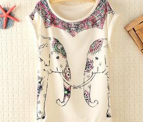 Sweet Elephants Impression T-shirt