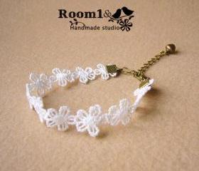 Original Handmade Vintage Lace Bracelets With Bell