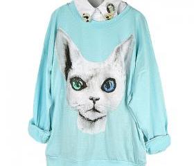 Cat Ice-cream Color T-shirt