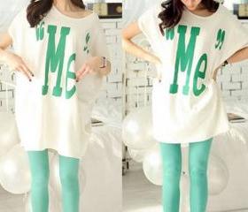 Oversized Individual Cotton Batwing Loose Tshirt